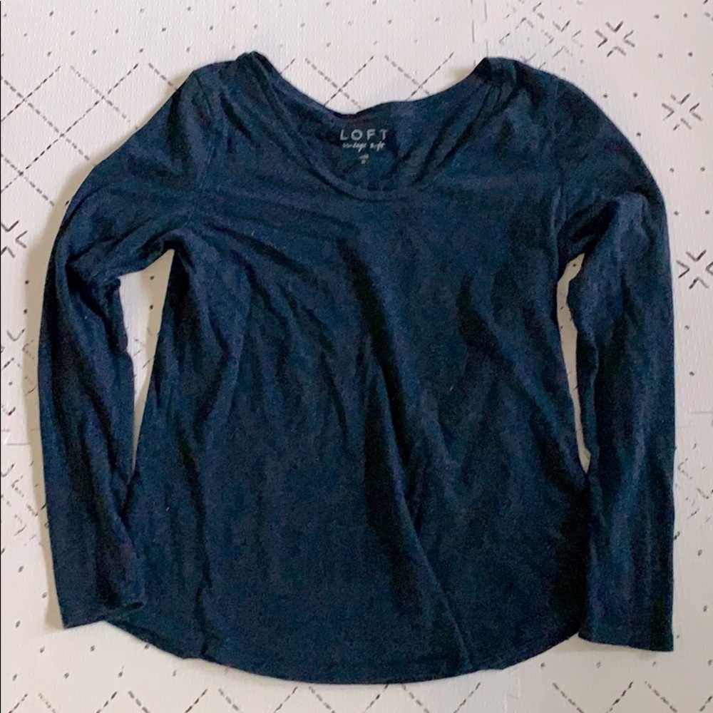 Loft navy long sleeve